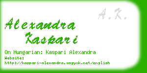 alexandra kaspari business card